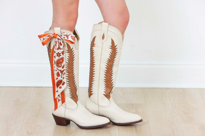 KATE X BURNT ORANGE PAISLEY SCARF TRIO