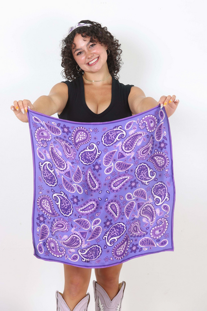 KELLY x PURPLE PAISLEY SCARF