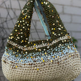 Sequin Crochet Shoulder Bag