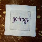 Go Frogs Embroidered Cocktail Napkins