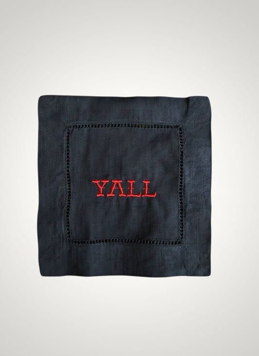 Y'all Embroidered Cocktail Napkins