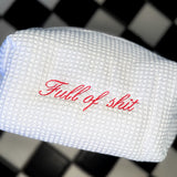 Silly Embroidered Waffle Cosmetic Bag