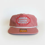 Amiga Amor Fort Worth Rope Hat | Dusty Rose